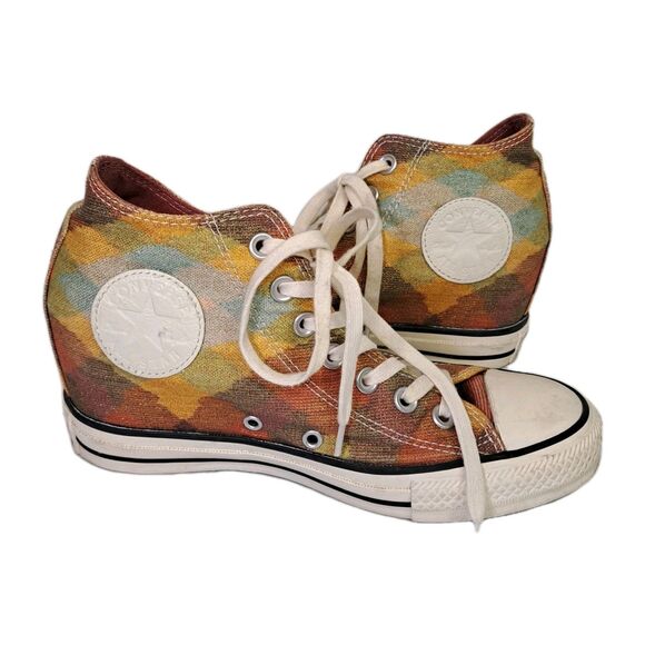 Converse x Missoni Chuck Taylor All Star Lux Mid Hidden Wedge Shoes Womens 7.5 - Picture 6 of 9